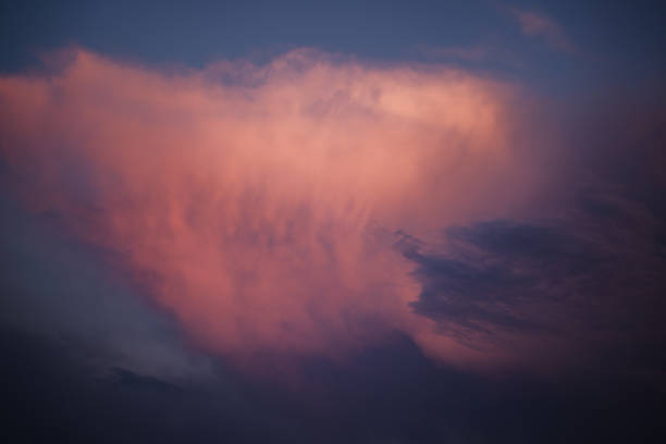 Sky with colorful and vivid sunset clouds.