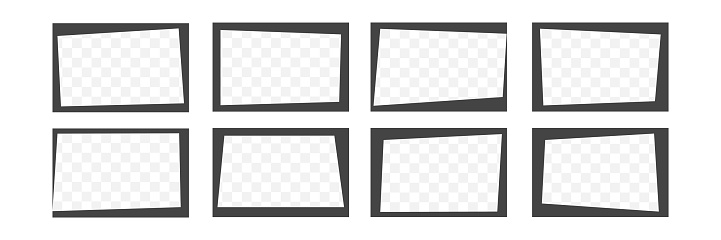 Rectangular Framework Set Geometric Border For Photo Images Text Blank ...