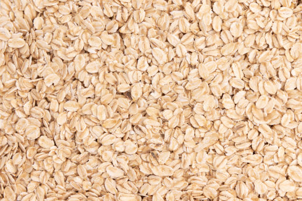 istock background of oatmeal, close-up 2180340055