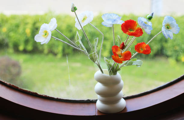 istock Flower vase and nature in the background 2180351763