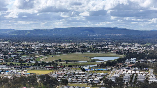 istock Aerial view of White Box Rise, Wodonga Victoria 2180352283