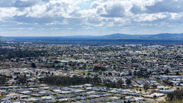istock Aerial view of White Box Rise, Wodonga Victoria 2180352306