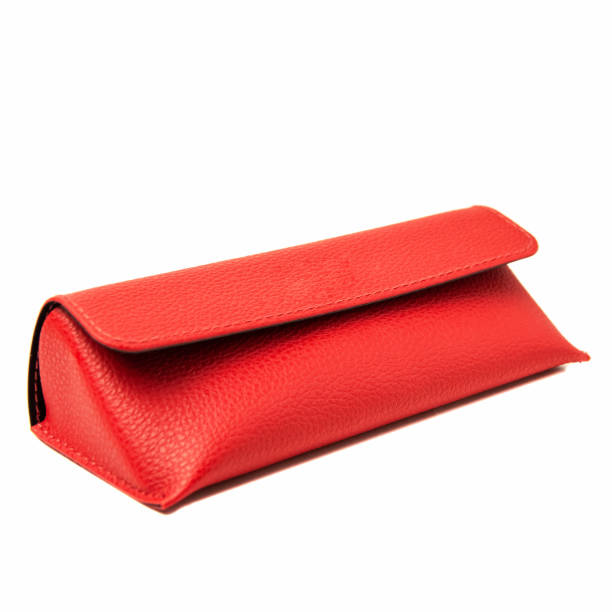 istock Red Glasses Case - Magnetic Folding Eco Leather Feel Hard Case for All Glasses 2180359859