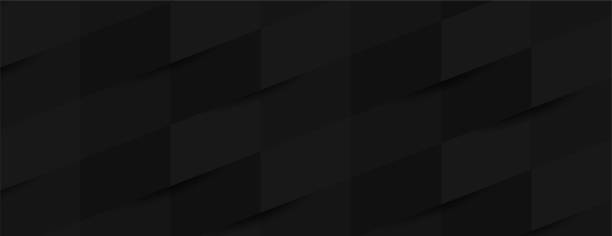 Dark black background with a geometric pattern. Dark black background with a geometric pattern. The black background a textured, layered design with a modern style. Vector design. Gradient geometric pattern background. Black background vector. black background hd stock illustrations