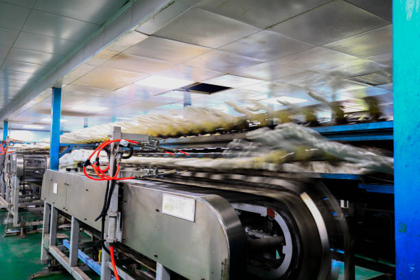 istock Gloves factory production workshop and mechanical equipment 2180383098