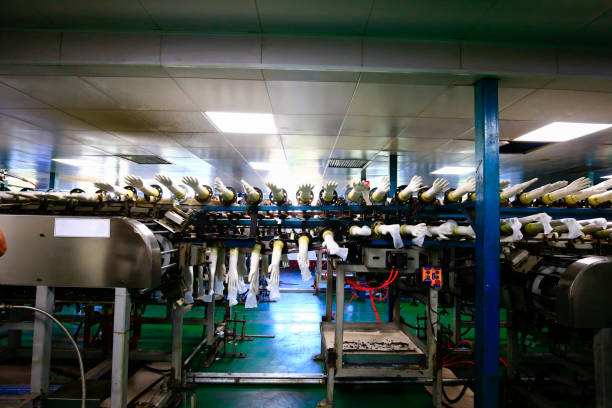 istock Gloves factory production workshop and mechanical equipment 2180383108