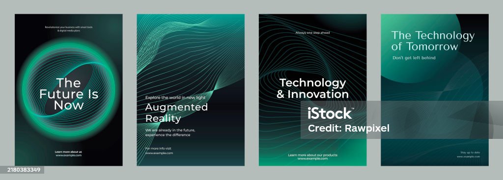 Futuristic Technology Posters Stock Illustration - Download Image Now ...
