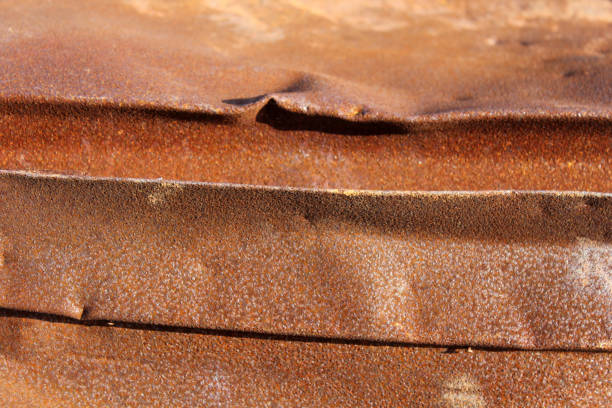 Close-up of a rusty metal surface textured background abstract