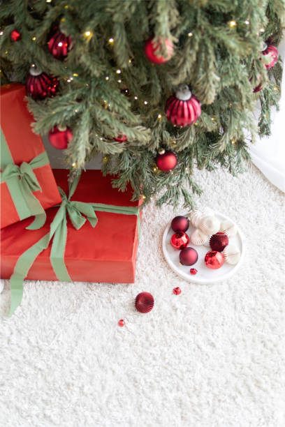 istock Red Christmas Decor Collection. Home Interior 2180394837