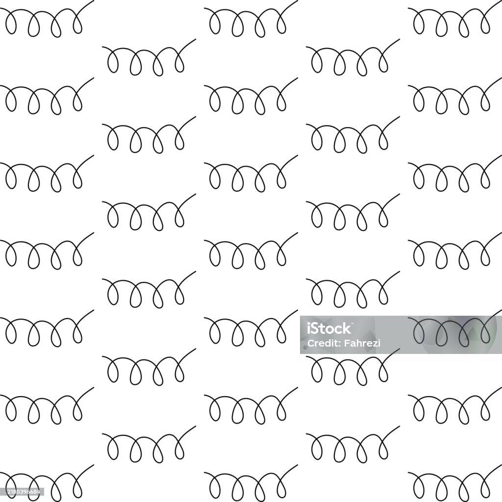 Spring Spiral Line Pattern Spiral Line Decorative Seamless Pattern Stock Illustration - Download ...