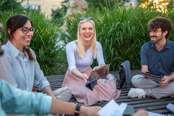 istock Outdoor Executive Session in Urban Park 2180398502