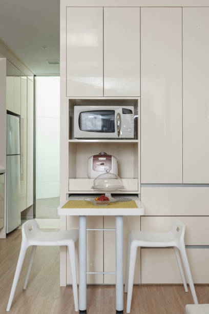 istock Modern kitchen interior with with built-in appliances 2180405181