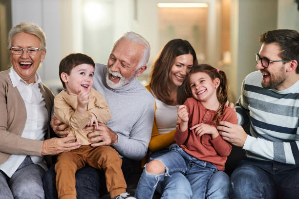 istock Happy multi-generation family having fun at home. 2180414869
