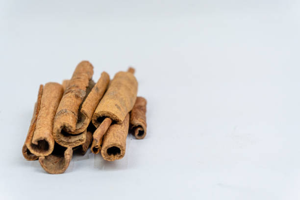 istock top view Cinnamon sticks isolated on white background. herb and spices concept. 2180420086
