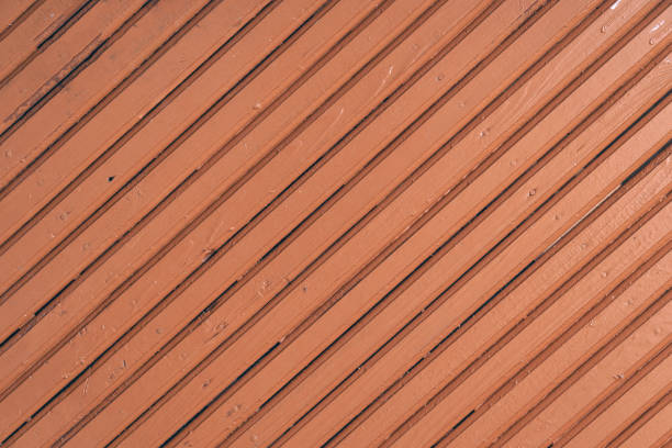Brown painted wooden striped background. Diagonal stripe