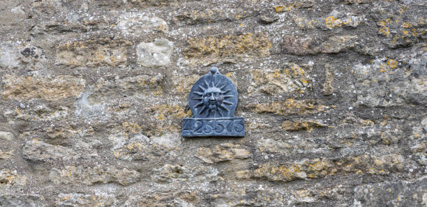 19th Century Fire plaques for the Sun Fire Insurance company at a time when each insurance company had it's own fire brigade, Gloucestershire, United Kingdom