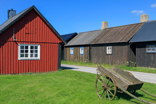istock Colourful houses in Sweden 2180452545