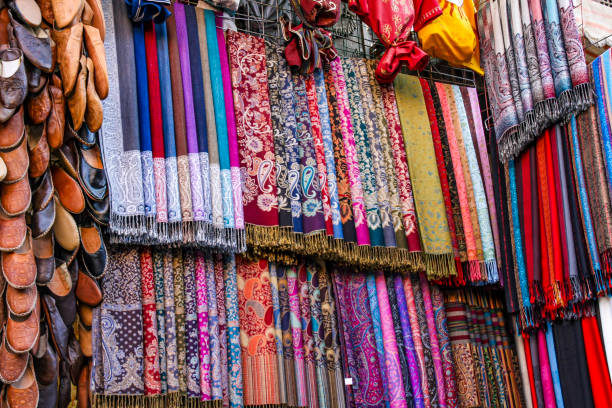 istock Herbs and Fabrics on a market in Cairo, Egypt 2180454866