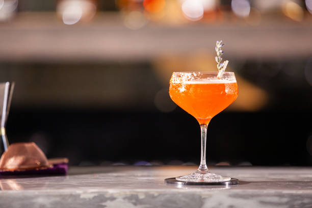 istock Bibliotheque cocktail on lounge bar counter 2180454944