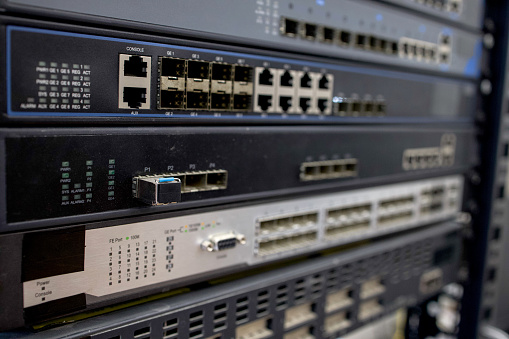 Switch Internect Work Internet Switch Close Up Stock Photo - Download Image Now - Router ...