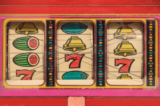istock Colorful vintage slot machine 2180456769