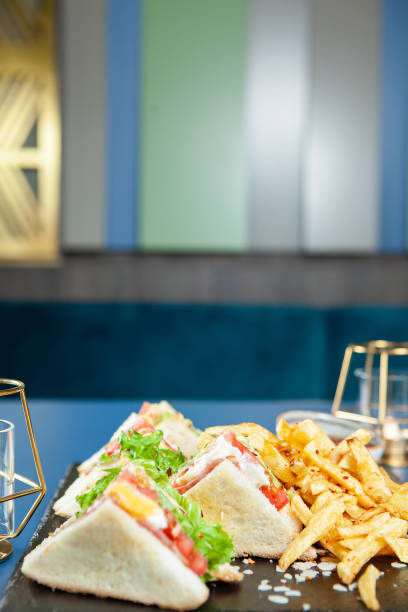 istock Delicious bacon sandwich with fresh vegetables 2180458194