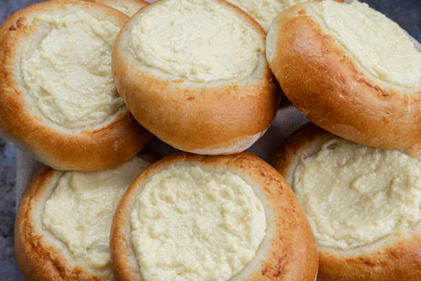 istock Vatrushka. ring of dough with quark 2180466403
