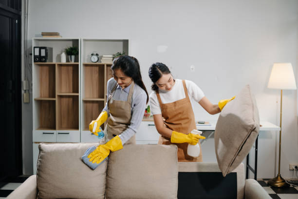 istock Efficient and professional housekeeping with our dynamic cleaning duo. Perfect teamwork ensures spotless cleanliness in every home. 2180472234