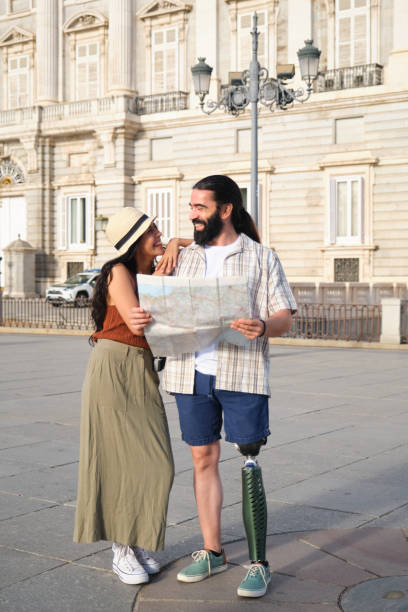 istock Tourists visiting european city using map and having fun 2180474746