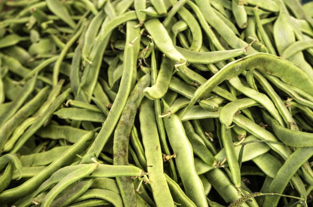 Detail of fresh vegetables in a traditional market, vegan food