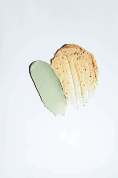 istock Close-up samples of cosmetic products. Scrub textures. 2180482216