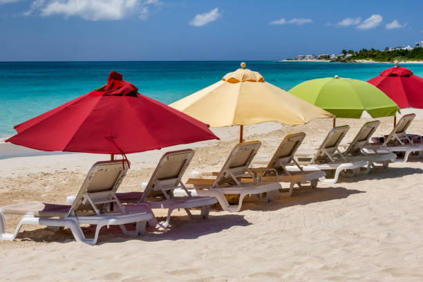 istock Umbrella and Lounge Chairs Anguilla 2180487889