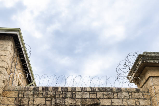 Prison walls and security fence