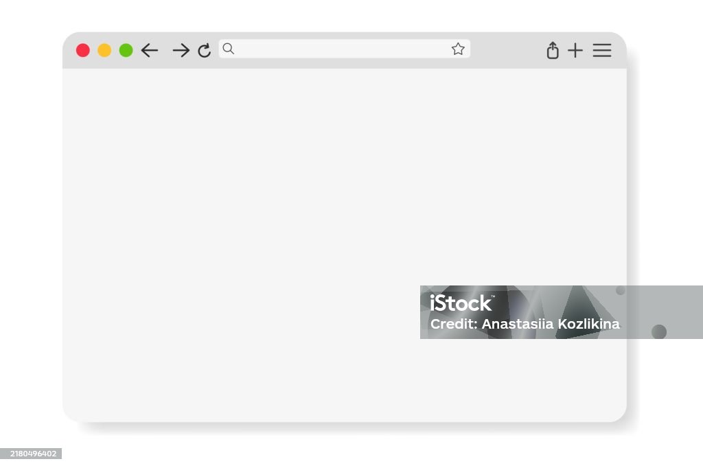 Computer Tab Empty Browser Window Blank Minimalistic Interface Userfriendly Empty ...