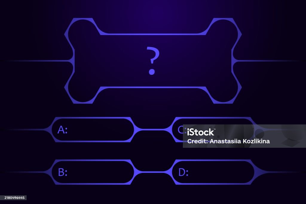 Trivia Qy Quiz Template Multiple Choice Question Mark Answer Options Interactive ...