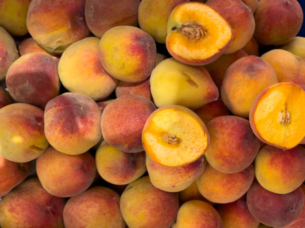 istock Organic Fresh Peach in Market. 2180497444