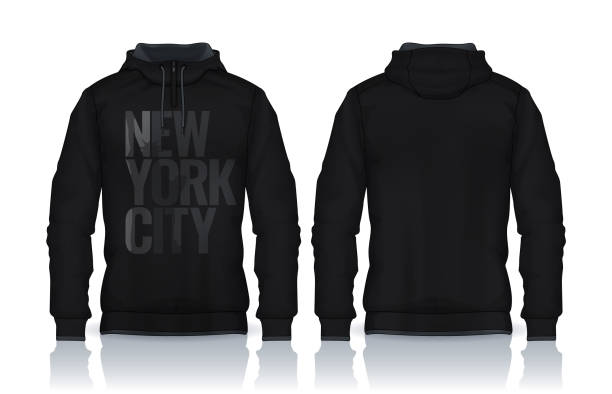 istock Hoodie shirts template.Jacket Design,Sportswear Track front and back view. 2180501741