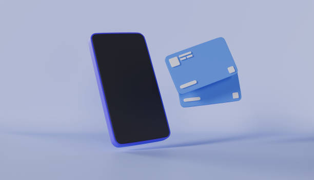 istock Phone with bright blue display, a symbol of modern technology and communication 2180506784