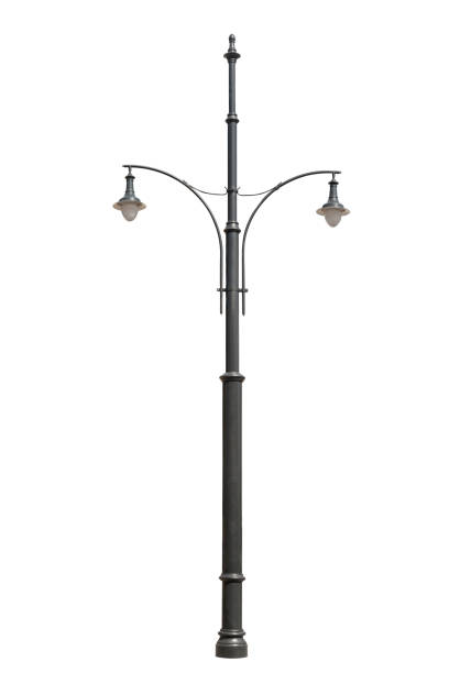 istock Street lamppost, isolated over white 2180507966