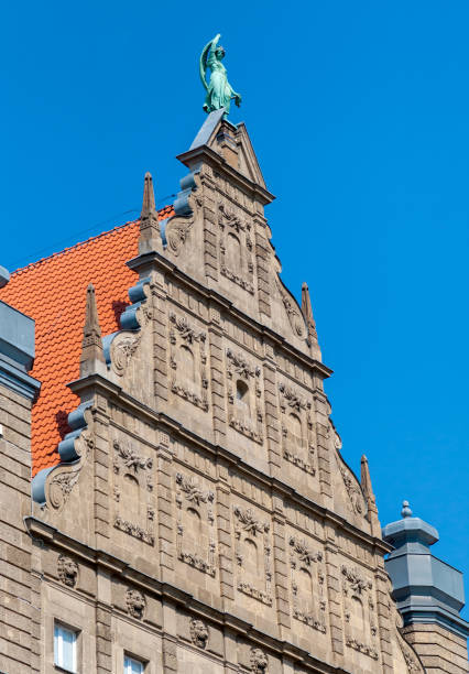 Top of Nicolaus Copernicus University building in Torun, Poland