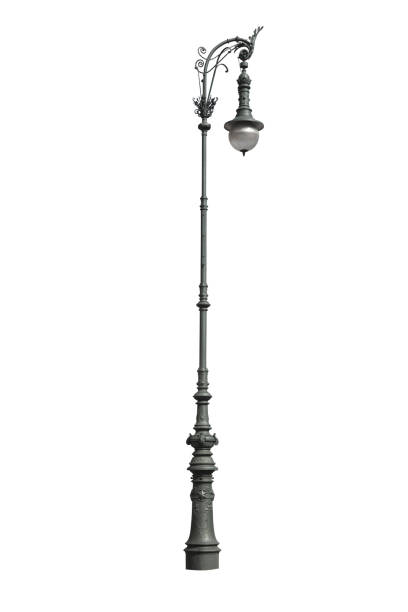 istock Street lamppost, isolated over white 2180507986