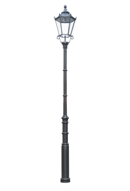 istock Street lamppost, isolated over white 2180507987