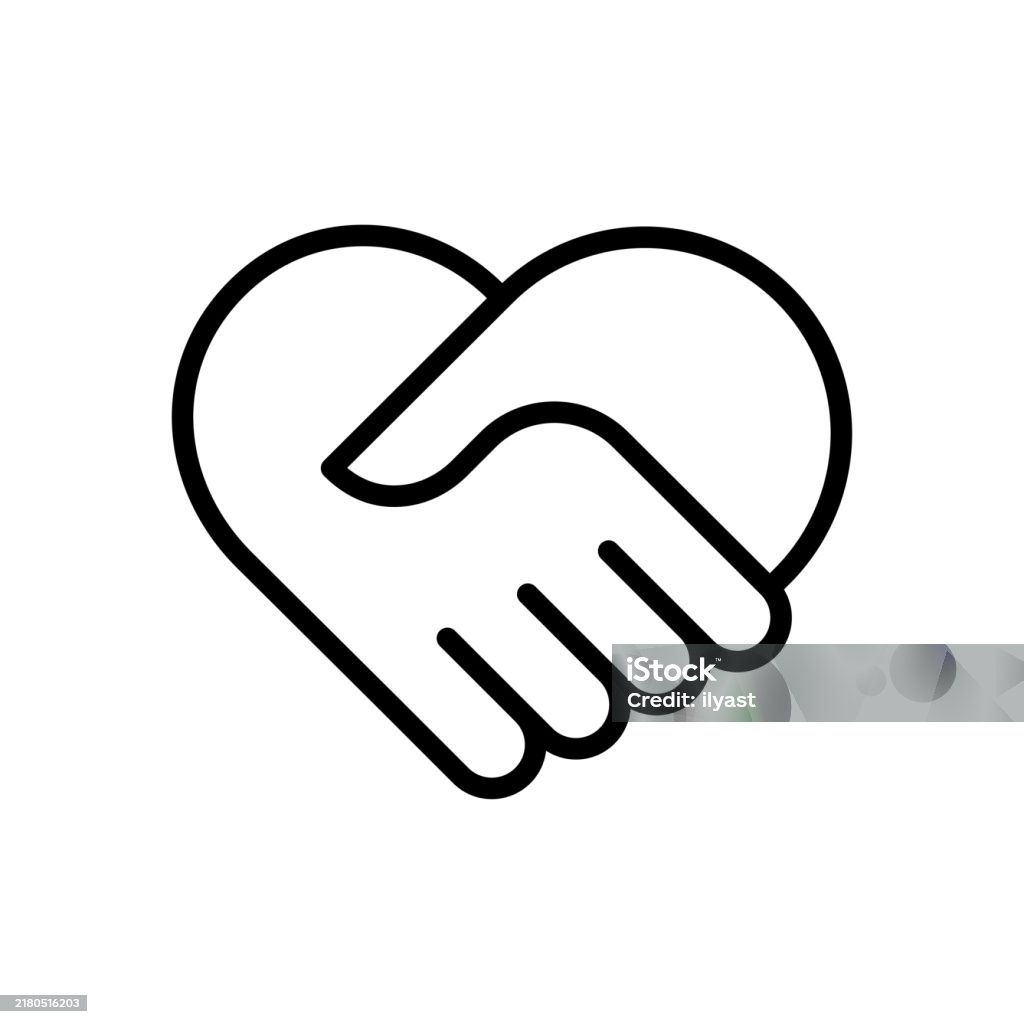 A Simple Line Drawing Of Collaboration Stock Illustration - Download ...