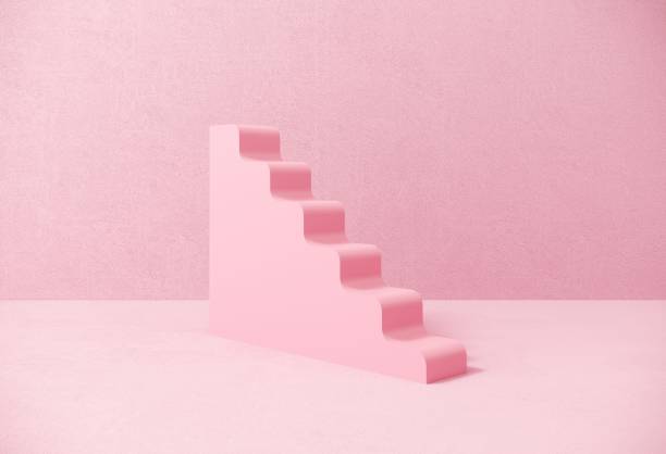 istock Exhibition Podium, stand on pastel pink background for premium product -3D render. 2180516352