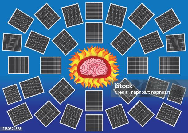 Abstract Solar Pattern Solar Panel Design Creative And Pattern Background Stock Illustration ...
