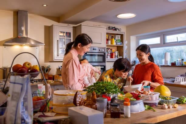istock Cooking Together in Preparation for Chinese New Year 2180533722