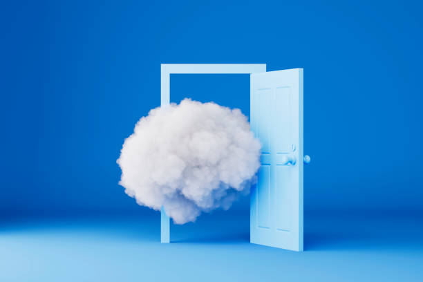 istock Cloud from open door, minimalist conceptual background, decisions, choices concept 2180541459