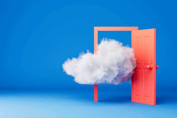 istock Cloud from open door, minimalist conceptual background, decisions, choices concept 2180541538