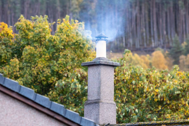 Chimney on a residential building in Ballater, Scotland