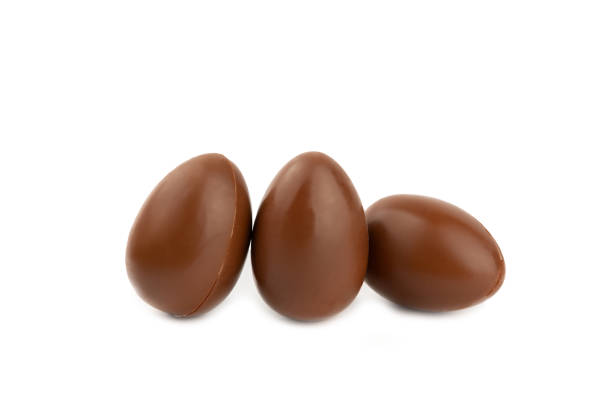 istock Easter chocolate bunny, chick and chocolate eggs isolated on white background. Chocolate eggs and other sweets. Easter celebration concept. Easter sweets on the table. Place for text. copy space. 2180546805